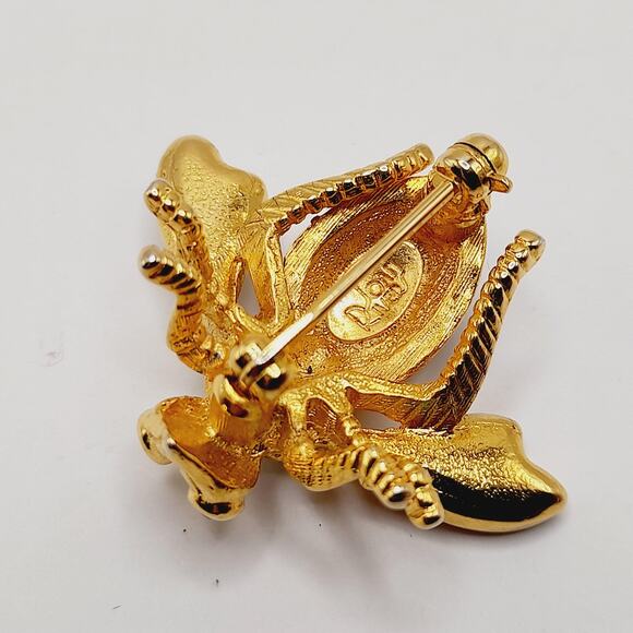 Vintage 1990s Joan Rivers Bee Brooch – Clear Pave Rhinestones, Green Eyes, Pin - Picture 6 of 9